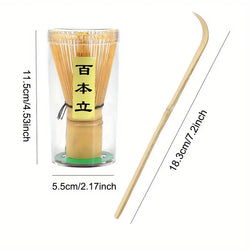 Japanese Matcha Whisk Bamboo (Chasen) with Tea Spoon (Chashaku) - GREEN LIFE CYPRUS