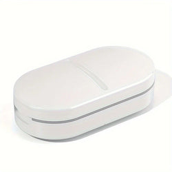 Portable 2-in-1 Pill Cutter & Organizer White Color - GREEN LIFE CYPRUS