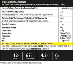 BestOats 1000g, Genius Nutrition - GREEN LIFE CYPRUS