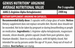 Arginine AKG 90capsLIPO-X5 60 Caps/60 Serv