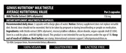MILK THISTLE 90 Caps/45 Serv, Genius Nutrition - GREEN LIFE CYPRUS