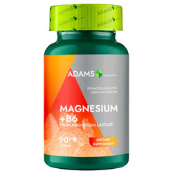 Adams Supplements, Magnesium + B6, 90tab - GREEN LIFE CYPRUS