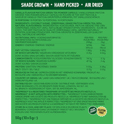 PerfectTed, Ceremonial Grade Vanilla Matcha, 10 Nespresso Compatible Capsules - GREEN LIFE CYPRUS