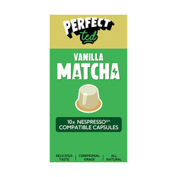 PerfectTed, Ceremonial Grade Vanilla Matcha, 10 Nespresso Compatible Capsules - GREEN LIFE CYPRUS